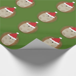 Cute Santa Hedgel Cadeaupapier