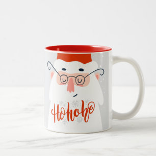 Cute Santa Ho Ho Ho Tweekleurige Koffiemok