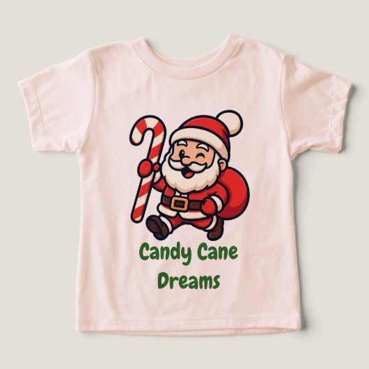 Cute Santa Holding Candy Cane (Design voorkant)