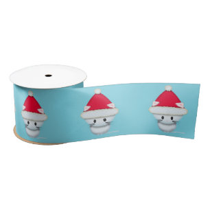 Cute Santa Kitten kerstart Lint