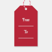 Cute Santa Klaus Face Cadeaulabel (Achterkant)