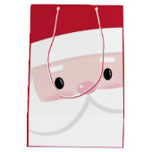 Cute Santa Klaus Face Medium Cadeauzakje (Achterkant)