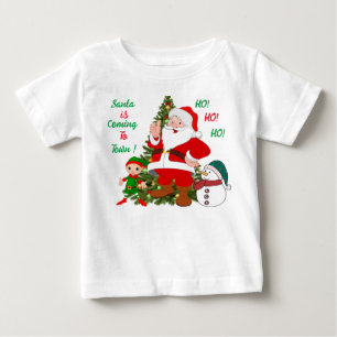 Cute Santa komt naar de stad