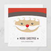 Cute Santa Merry-kerstkaart (Voorkant / Achterkant)