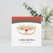 Cute Santa Merry-kerstkaart (Staand voorkant)