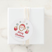 Cute Santa Merry Kerstmis Bedankjes Labels (In situ)