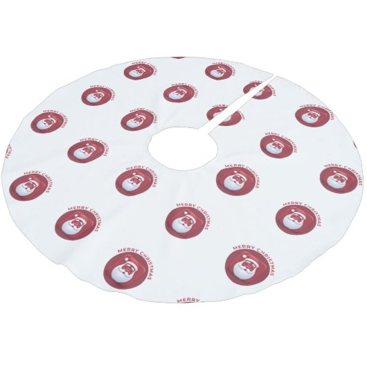 Cute Santa Merry Kerstmis Kerstboom Rok (Gekanteld)