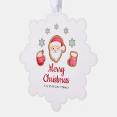 Cute Santa Merry Kerstmis Ornament Kaart (Links)