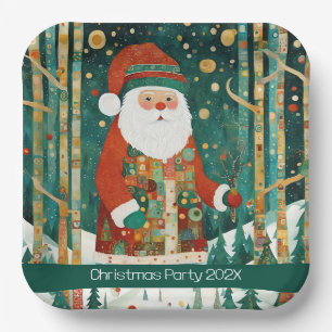 Cute Santa Merry Kerstmis Papieren Bordje