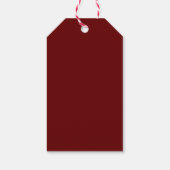 Cute Santa Peeping Red Cadeaulabel (Achterkant)