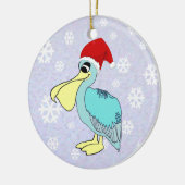 Cute Santa Pelican Ornament (Links)