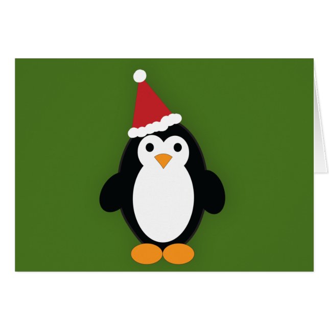 Cute Santa Penguin (Voorkant Horizontaal)