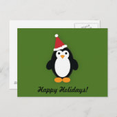 Cute Santa Penguin Briefkaart (Voorkant / Achterkant)