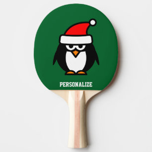 Cute Santa penguin cartoon ping pong paddle Tafeltennisbatje