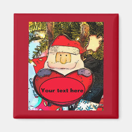 Cute Santa personaliseren Magneet