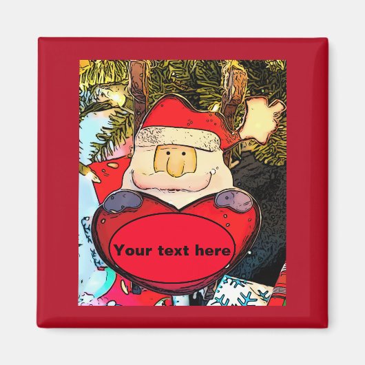 Cute Santa personaliseren Magneet (Voorkant)