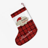 Cute Santa Rhino Kleine Kerstsok (Achterkant (Hangend))