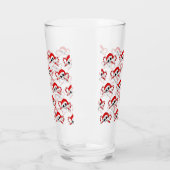 Cute Santa Skull met snoeprietjes Glas (Links)