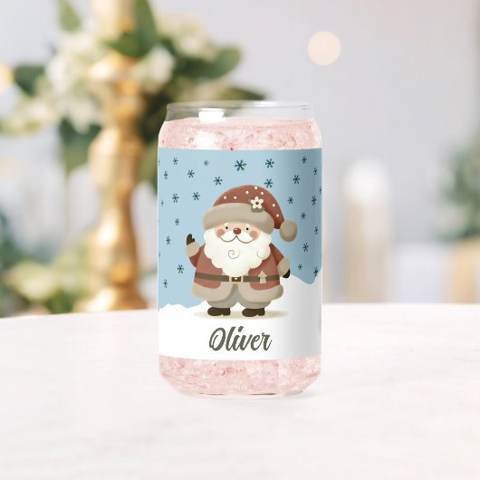 Cute Santa Snowflakes Kids Name (Insitu (Mariage))