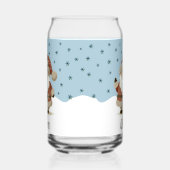 Cute Santa Snowflakes Kids Name Blikvorm Glas (Links)