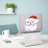 Cute Santa Sticker (Laptop op bureau)