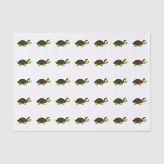 Cute Santa Turtle Tissuepapier (Voorkant)