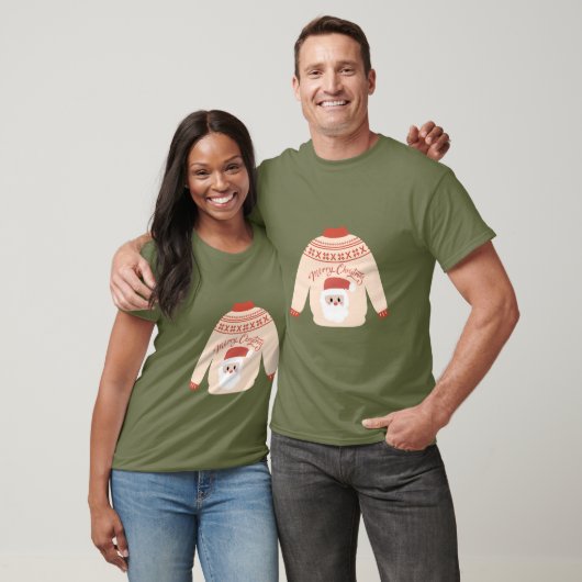 Cute Santa Ugly Christmas Sweater Unisex T-shirt (Unisexe)
