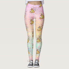 Cute sarcastische cartoon kat hail Satan Leggings