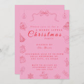 Cute Sassy Christmas Party Invitation (Devant / Derrière)