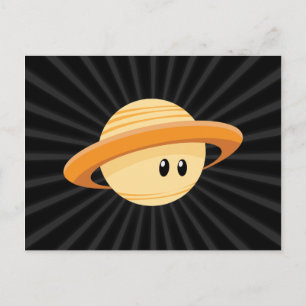 Cute Saturn Planet Briefkaart
