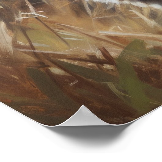 Cute Savannah Art Chat Imprimer Poster (Coin)