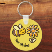 Cute Save the bees keychain gift (Voorkant)