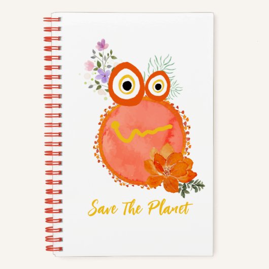 Cute Save The Planet Collectie Spiraal Notebook Notitieboek (Voorkant)