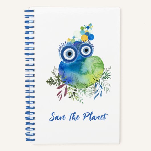 Cute Save The Planet Collection Spiraal Notebook Notitieboek (Voorkant)