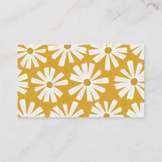 Cute Scandi Daisy Diaper Raffle Ticket Informatiekaartje (Achterkant)