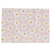 Cute Scandi Daisy Wrapping Large Gift Bag Groot Cadeauzakje (Achterkant)