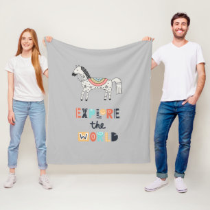 Cute Scandia Horse Ontdek de wereld Fleece Deken