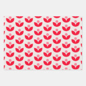 Cute Scandinavian Botanical Geometric Art Roze Roo Inpakpapier Vel (Voorkant 2)