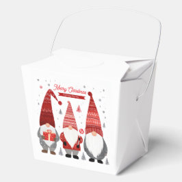 Cute Scandinavian Christmas Gnomes Favor Box Bedankdoosjes