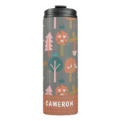 Cute Scandinavian Forest Personalized Thermosbeker (Voorkant)