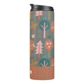 Cute Scandinavian Forest Personalized Thermosbeker (Geroteerd rechts)