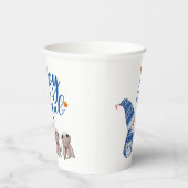 Cute Scandinavian Gnome with Bunnies Joyful Papieren Bekers (Rechts)