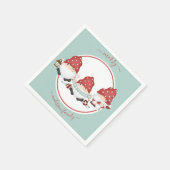 Cute Scandinavian Kerstgnomen Servet (Hoek)