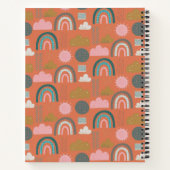 Cute Scandinavian Rainbows Personalized Kind Recip Notitieboek (Achterkant)