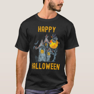Cute Scary Haunted House Witch My Halloween Costum T-shirt