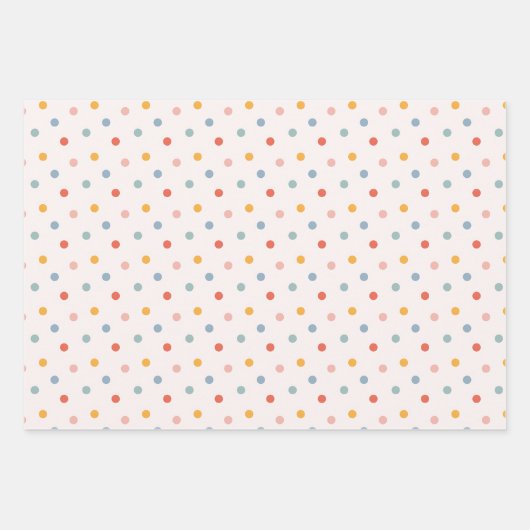 Cute Scattered Mini Polka Dots Muted Terrazzo Spec Inpakpapier Vel (Voorkant 3)