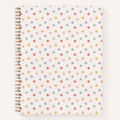 Cute Scattered Mini Polka Dots Muted Terrazzo Spec Notitieboek (Voorkant)