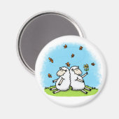 Cute schaap cartoon magnet. magneet (Voorkant / Achterkant)