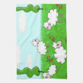 Cute Schaap Kinderen Illustratie Theedoek (Verticaal)