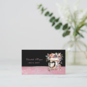 Cute Schattig Floral Mixer Cupcake Bakery Visitekaartje (Staand voorkant)
